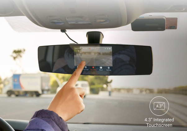 Xiaomi yi mirror dash camera с камерой заднего вида